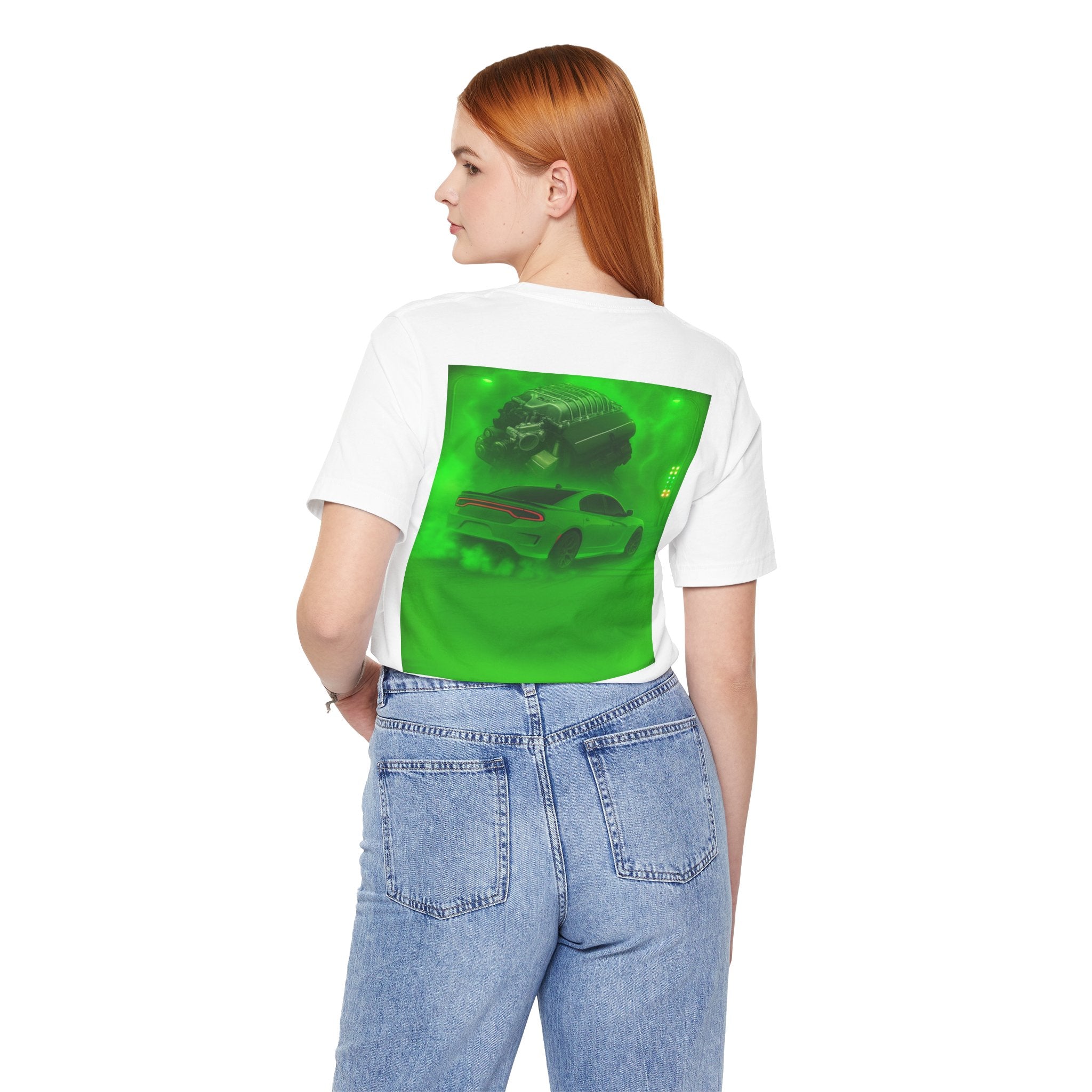 Dream Car Tee – Supercharged Sedan - Lime Green