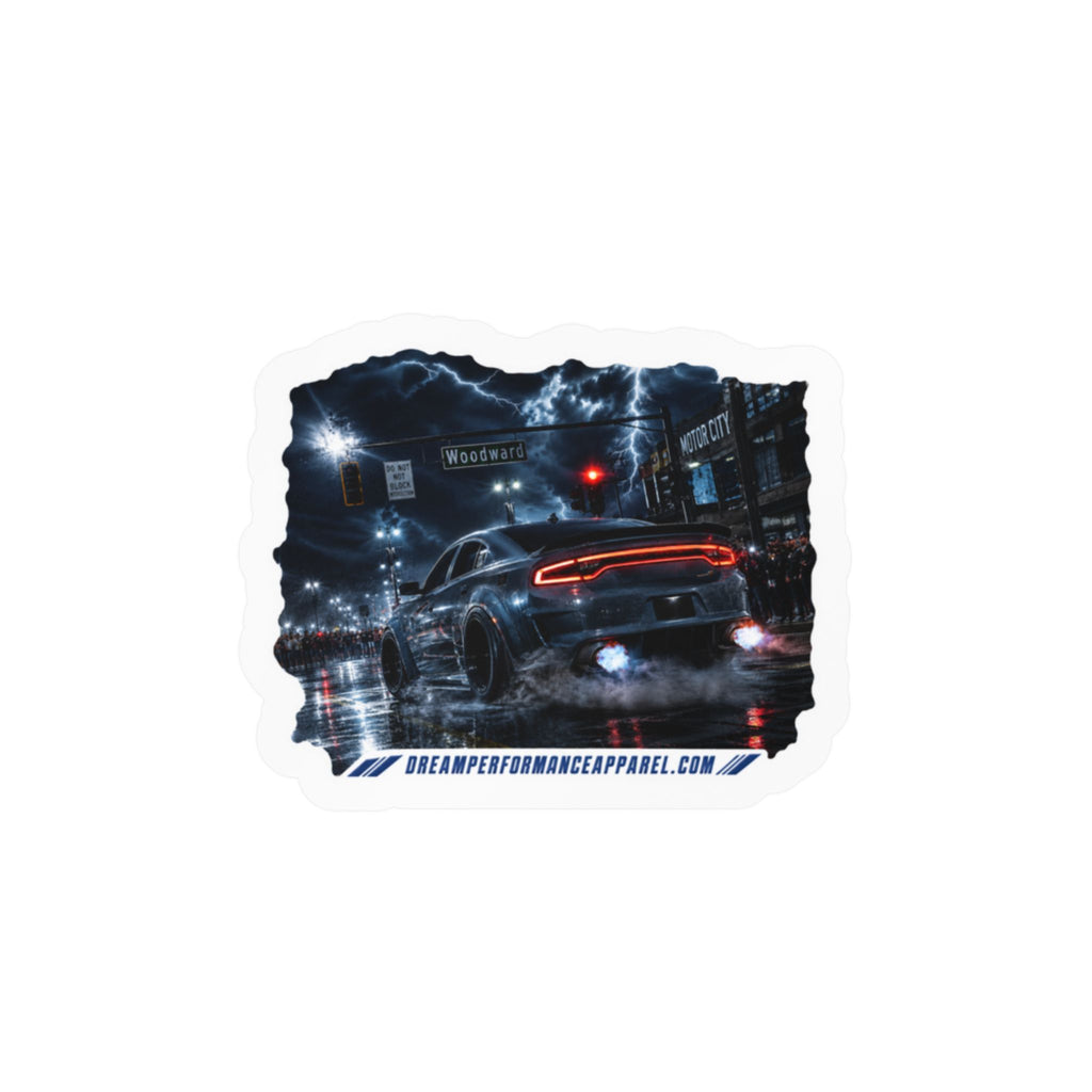 Blue Flame Backfire Sticker