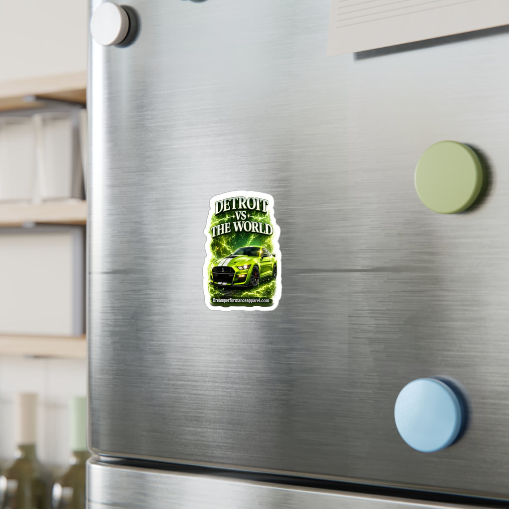 Green Detroit Vs the World Sticker