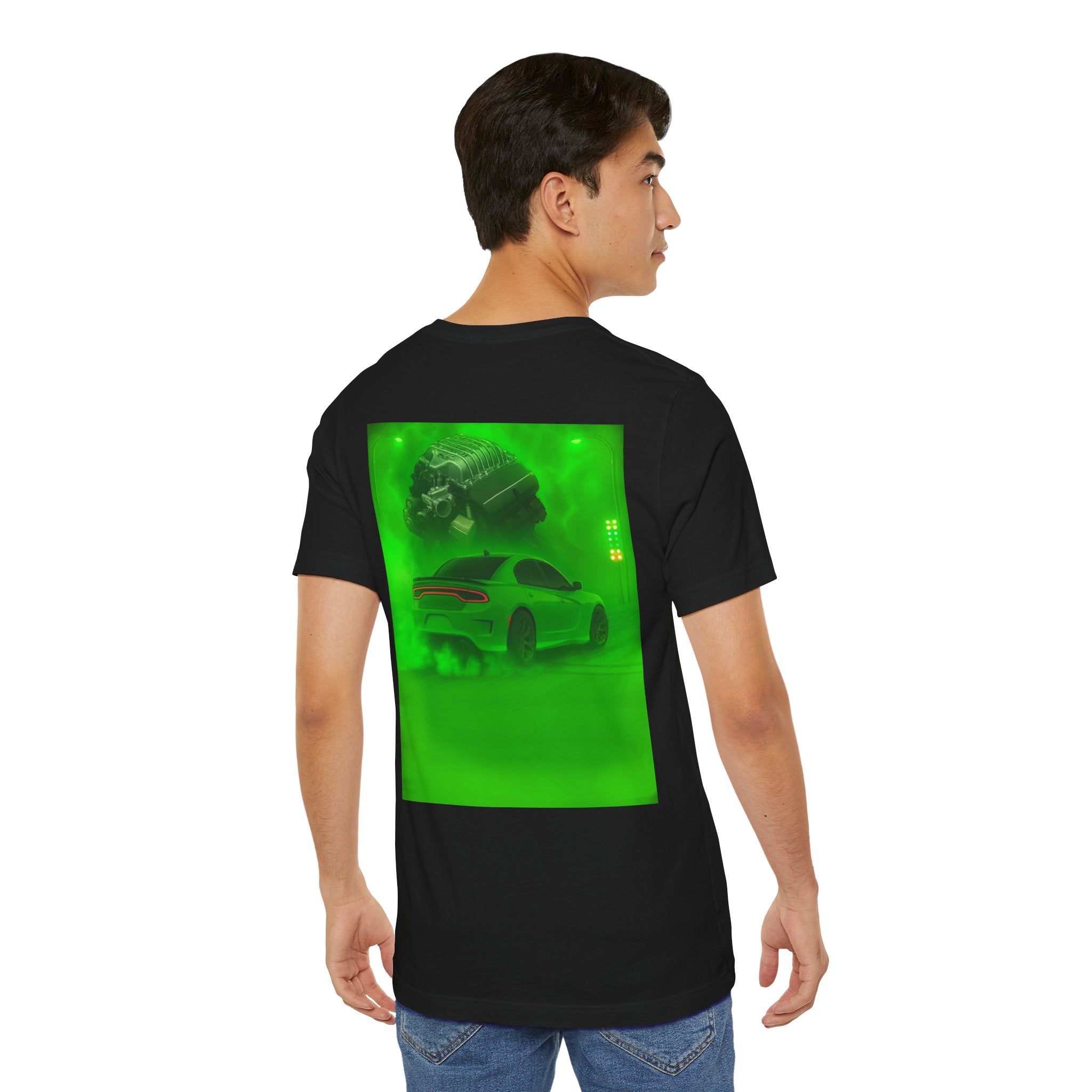 Dream Car Tee – Supercharged Sedan - Lime Green
