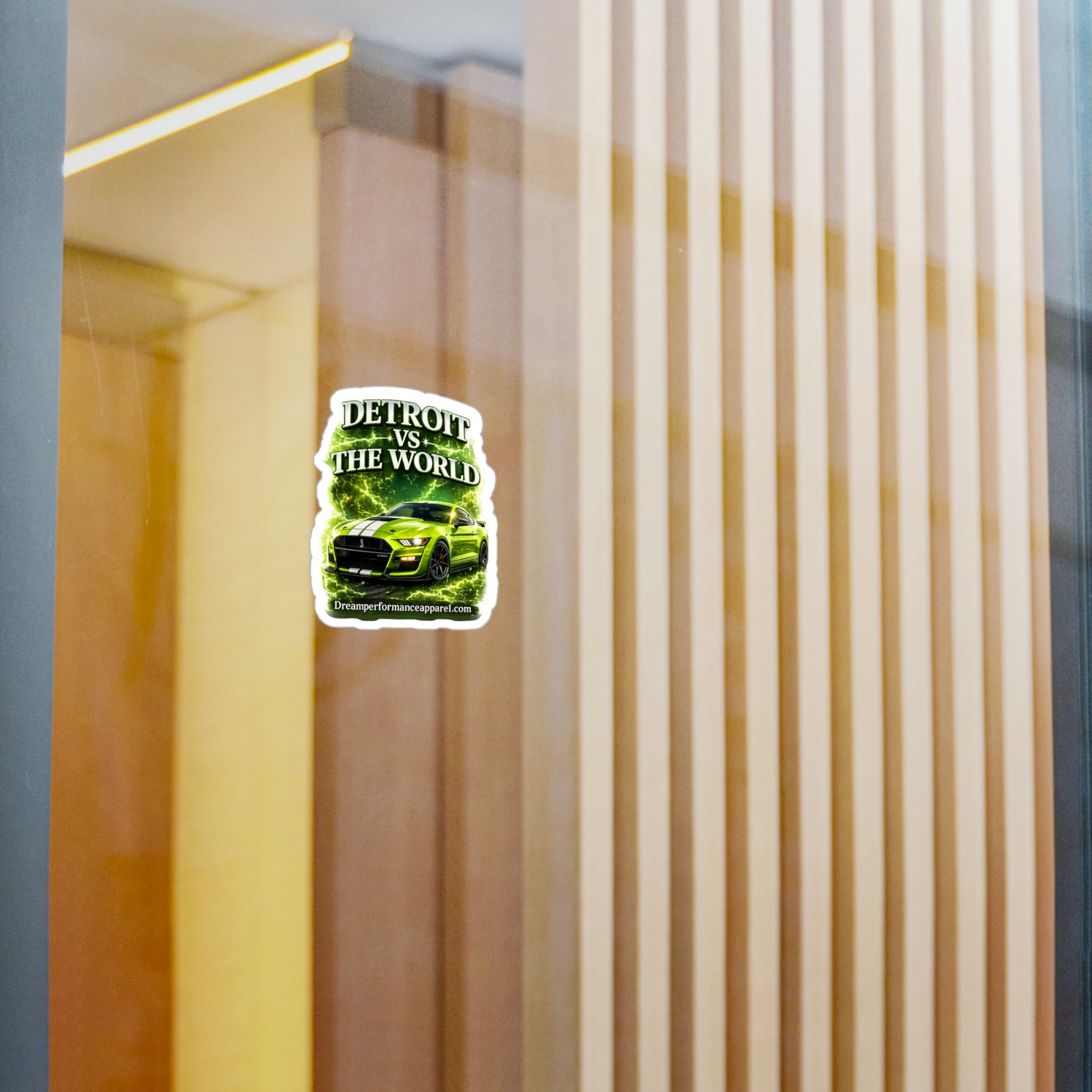 Green Detroit Vs the World Sticker