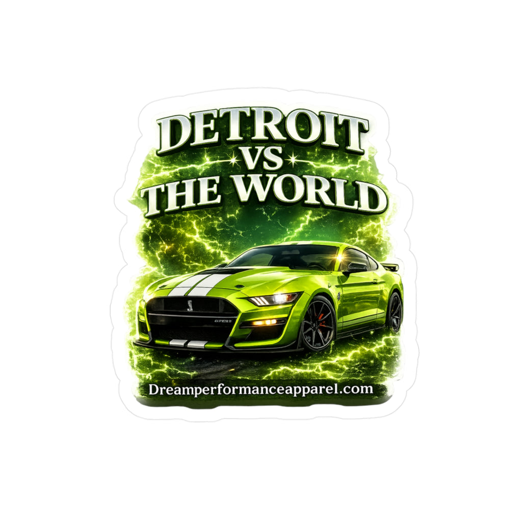 Green Detroit Vs the World Sticker