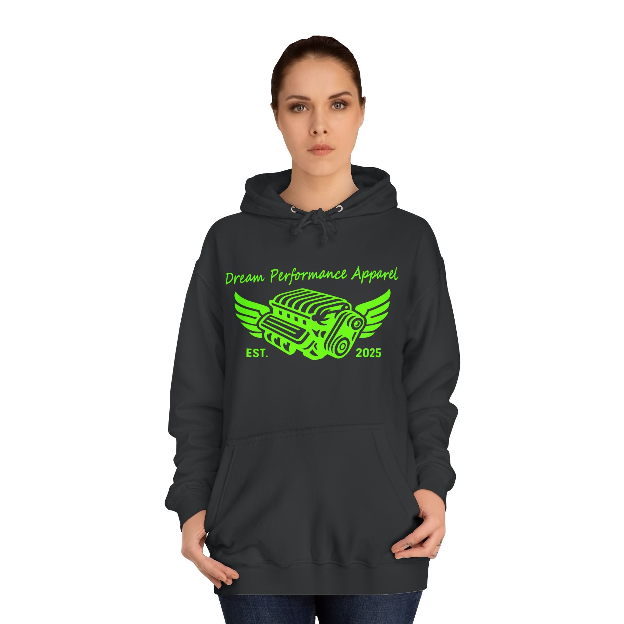 Dream Car Hoodie - Classic Front logo - Lime Green