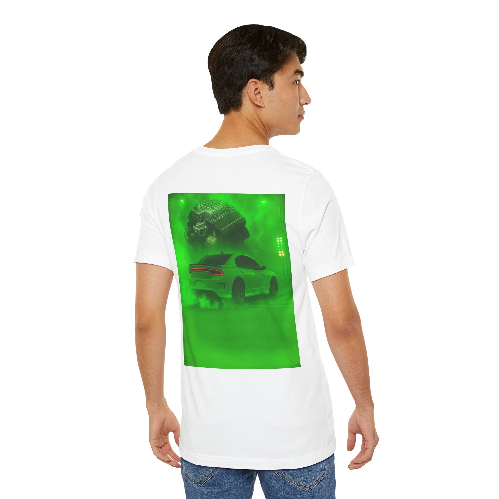 Dream Car Tee – Supercharged Sedan - Lime Green