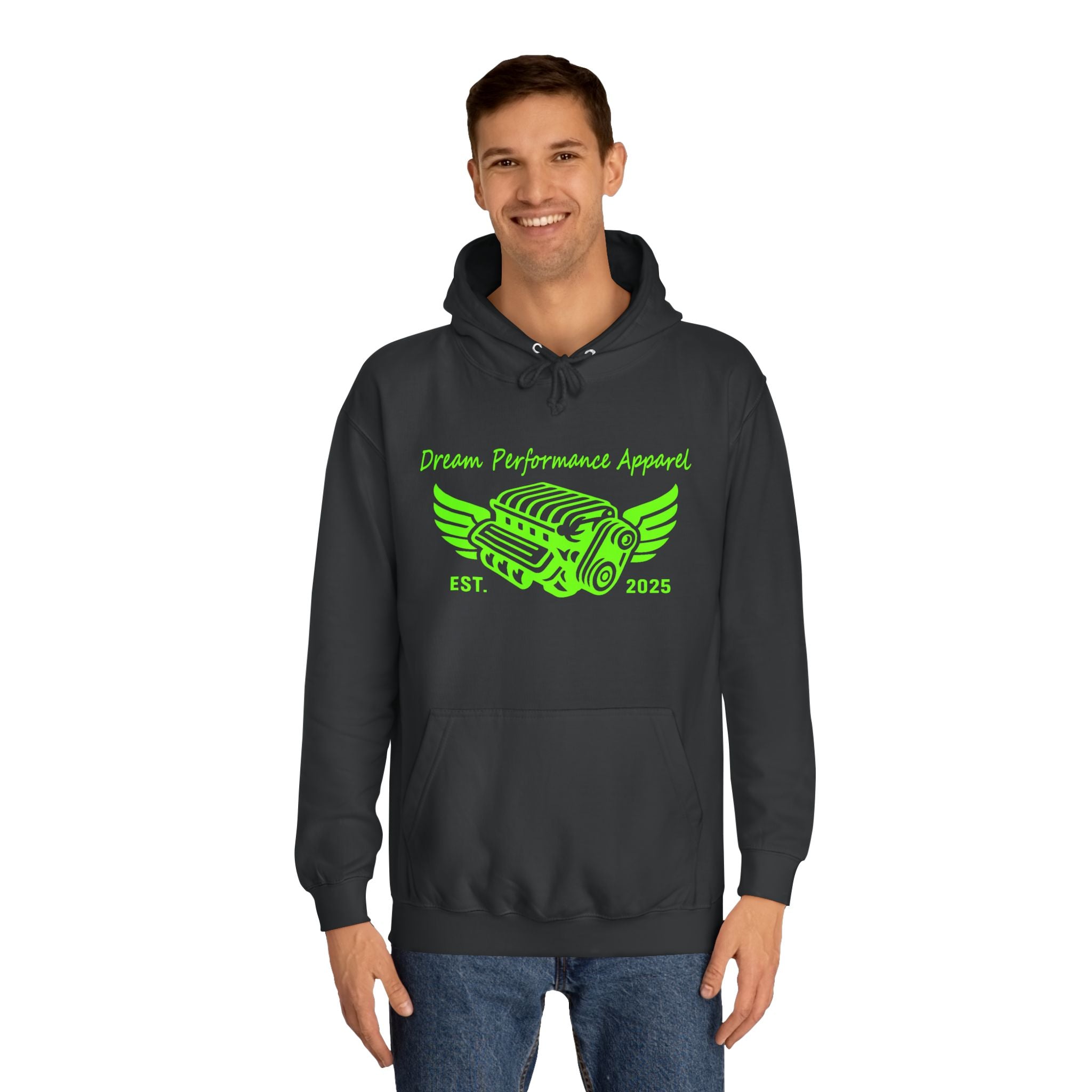 Dream Car Hoodie - Classic Front logo - Lime Green