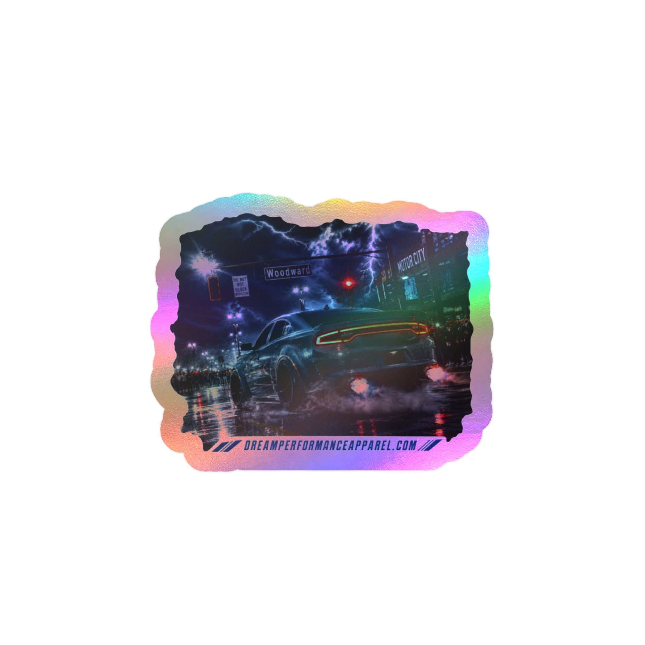 Blue Flame Backfire Sticker