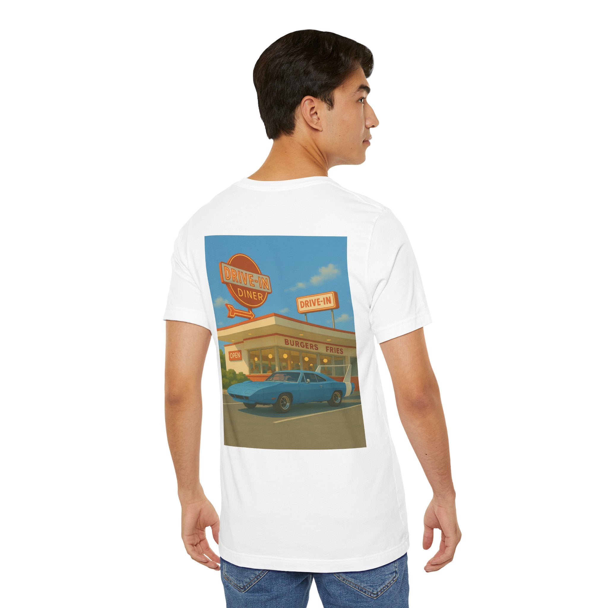 Dream Car Tee – Retro Aero Cruiser - Light Blue