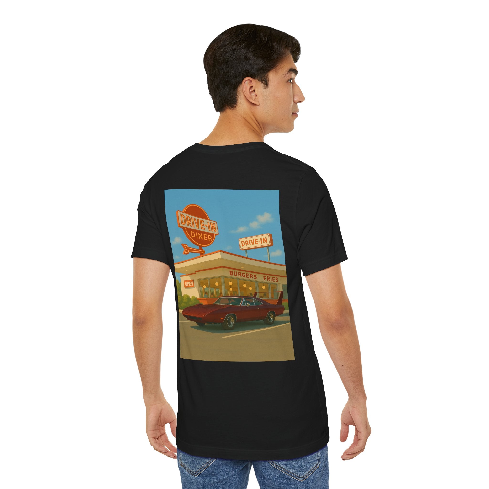 Dream Car Tee – Retro Aero Cruiser - Dark Red