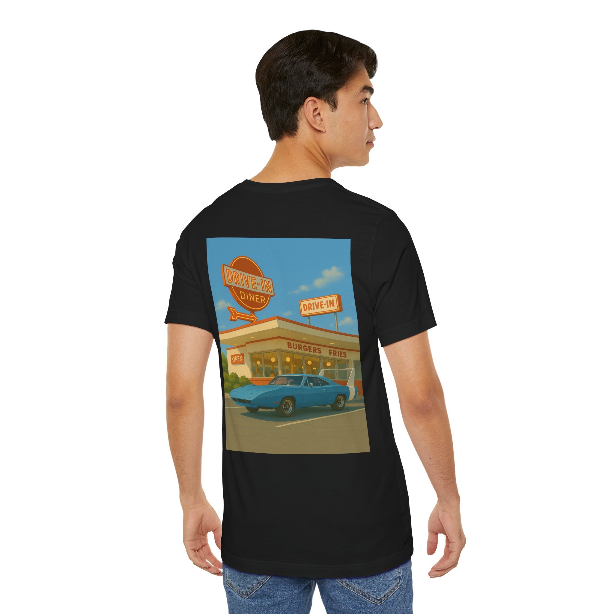 Dream Car Tee – Retro Aero Cruiser - Light Blue
