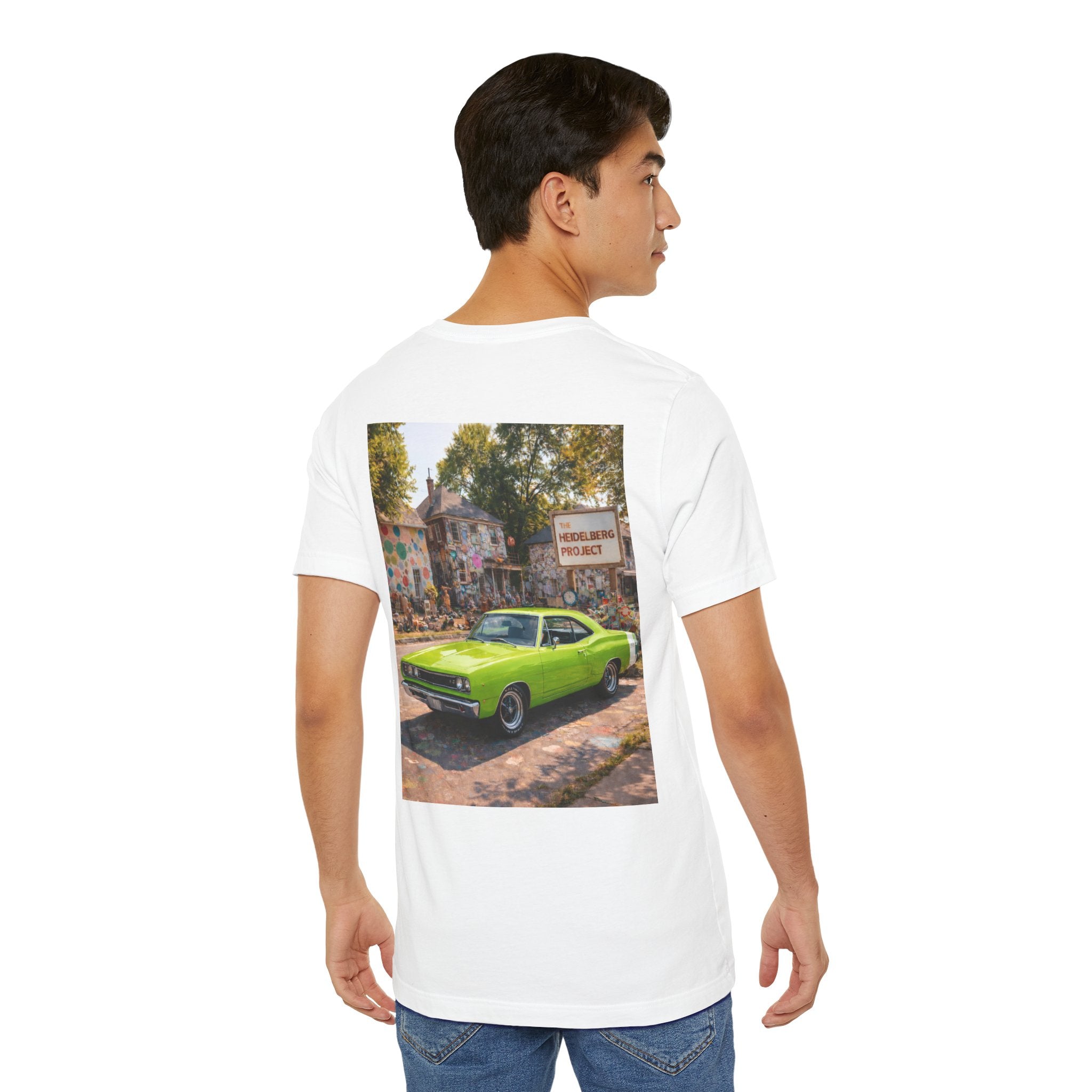 Dream Car Tee - Motor City Mural Machine Lime Green